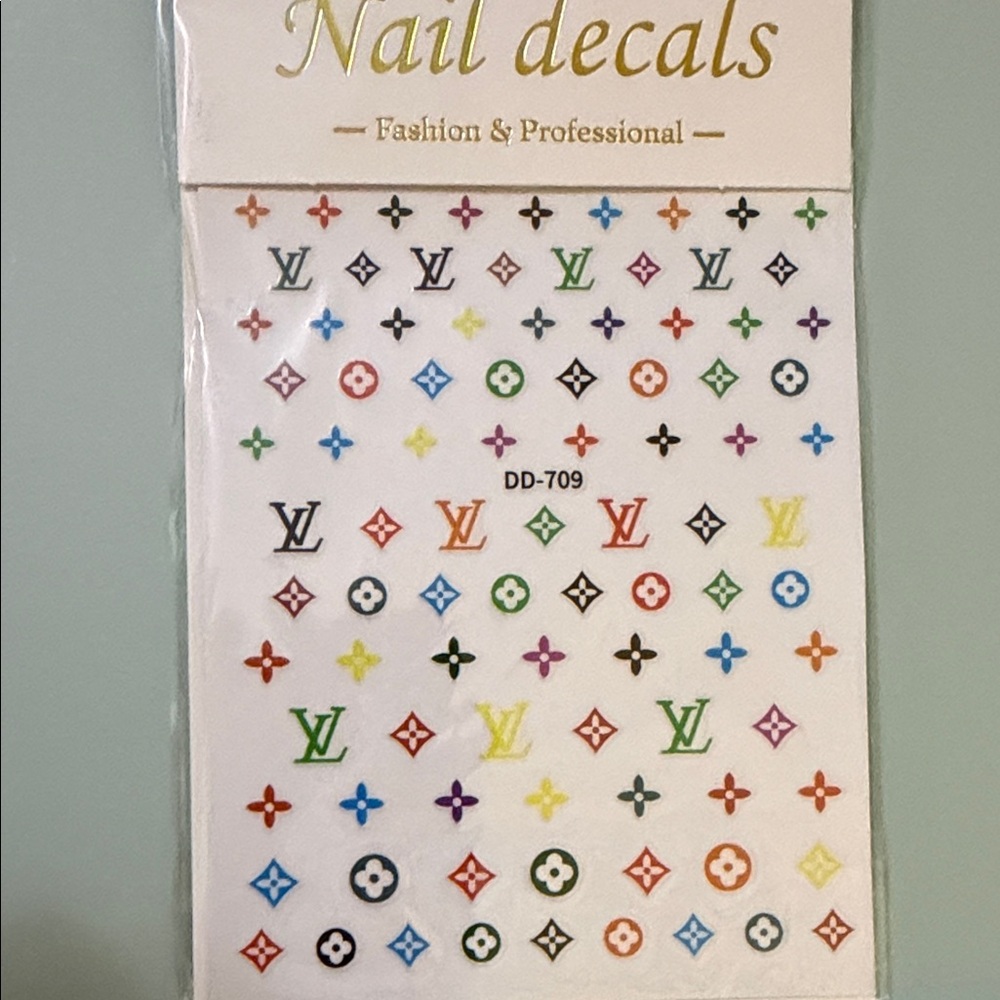 Fashion Nail Decals - Multicolor Designer-Inspired Icons